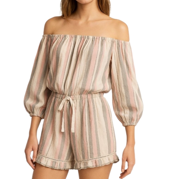 Victoria's Secret Pants - Victoria's Secret Striped Romper